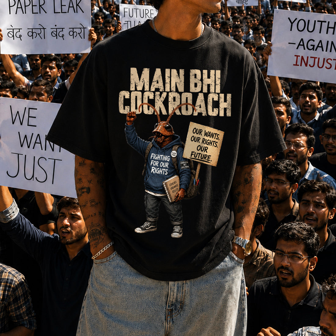 Main Bhi Cockroach - T-shirt